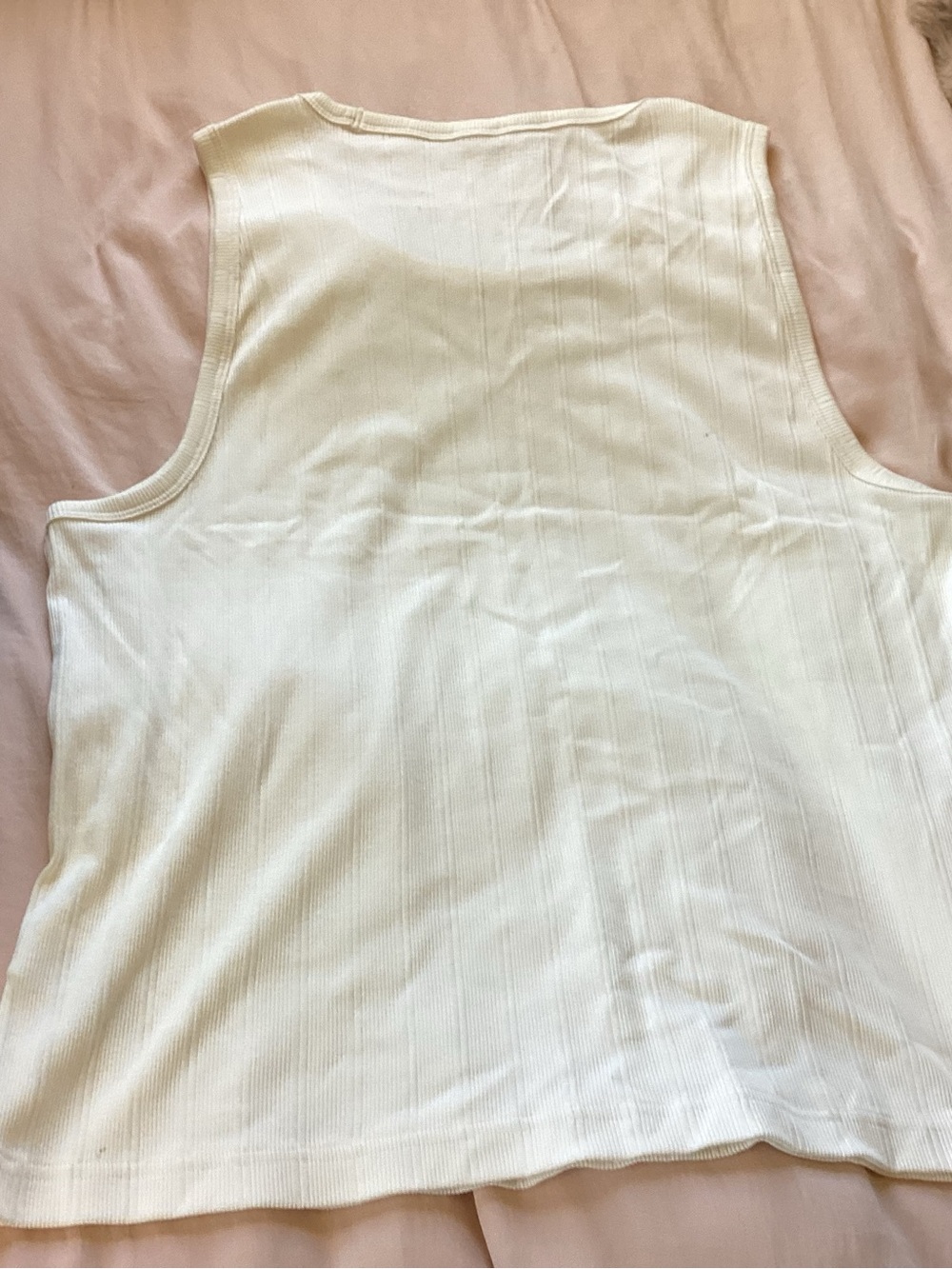 Abercrombie & Fitch Cream Ribbed Scoop Neck Tank - Picture 2 of 6